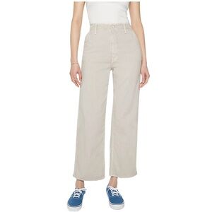 Mother The Major Zip Ankle Pant in Chalk It Up Oat Oatmeal Size 28